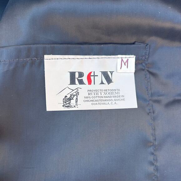 Vintage Handmade Guatemalan Handmade Embroidered Red Floral Vest Medium - Picture 7 of 8